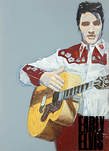 Early Elvis Presley poster painted by pop artist Trevor Heath