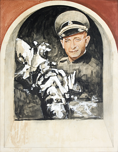 Work depicted through Adolf Eichmann painted by pop artist Trevor Heath