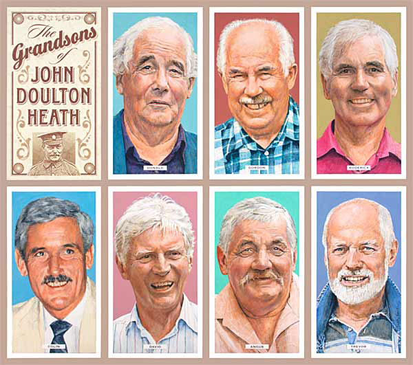 Portraits of Donald, Gordon, Roderick, Colin, David, Angus, and Trevor, the Grandsons of John Doulton Heath.
