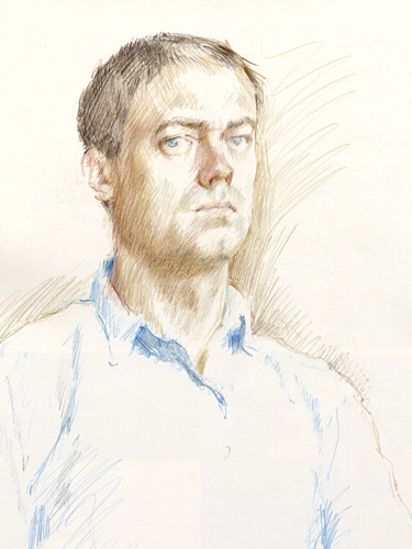 Self-portrait drawn by Trevor Heath in May, 1988