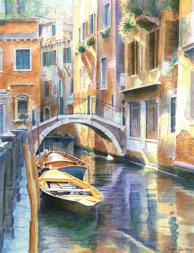 Acrylic painting of Ponte dei Carmini, Venice by Trevor Heath