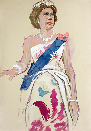 Miss United Kingdom, a portrait of Queen Elizabeth II painted by pop artist Trevor Heath