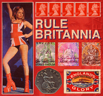 Rule Britannia, a digital image of the personification of Britain created by pop artist Trevor Heath