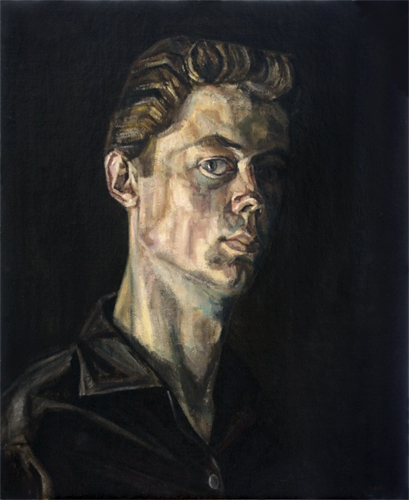 Self-portrait, summer 1961 painted by Trevor Heath aged 17