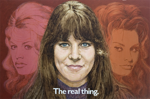 The real thing, a portrait of Margaret Heath painted by pop artist Trevor Heath