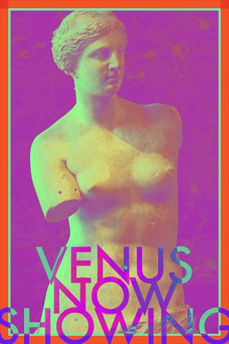 Venus now showing created by pop artist Trevor Heath