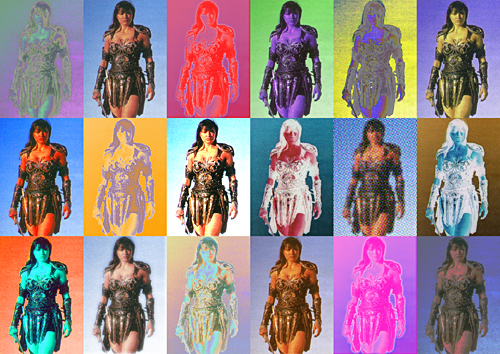 Warrior princesses, a digital image by pop artist Trevor Heath