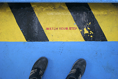Watch your step, a photograph by pop artist Trevor Heath