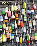 Fishing floats at Cape Cod, USA photographed by artist Trevor Heath