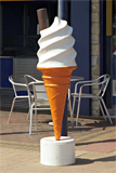 Ice cream cornet, Swanage photographed by artist Trevor Heath
