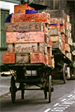 Old Covent Garden barrows photographed by artist Trevor Heath