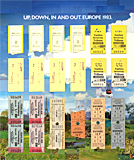 Up, down, in and out, Europe 1983, a collage by artist Trevor Heath
