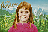 A portrait of Hayley painted by artist Trevor Heath