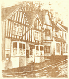 Lavenham Post Office litho print by artist Trevor Heath