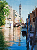 Oil painting of Rio San Lorenzo, Venice by artist Trevor Heath