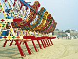 Swingboats, Weymouth photographed by artist Trevor Heath